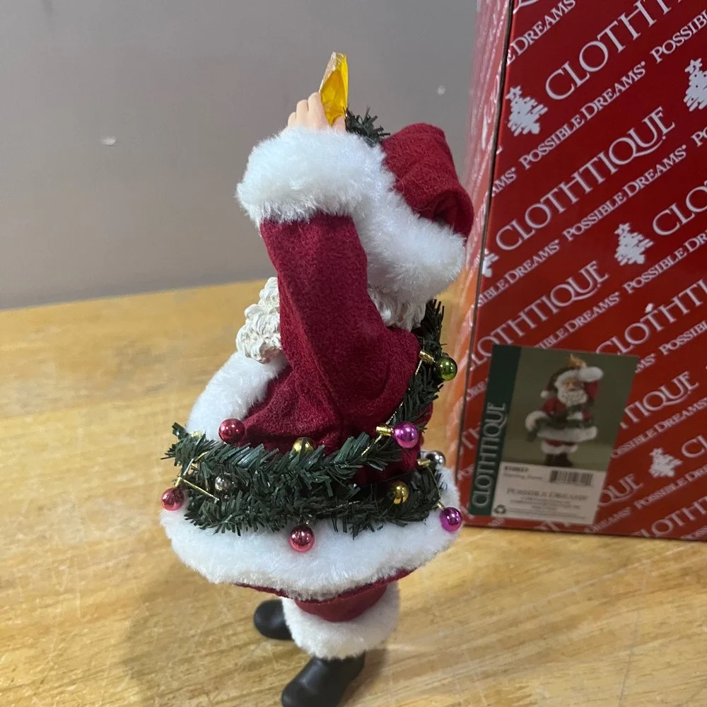 Vtg 2008 Possible Dreams Clothtique Starring Santa Figurine 810037 Dept 56 Box